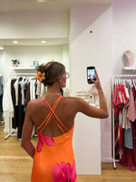 Flower dress orange
