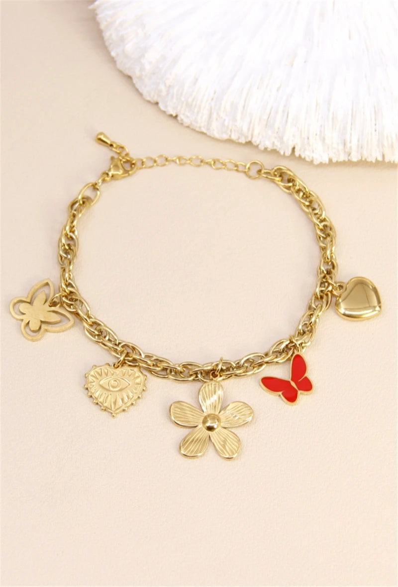 Flower beads bracelet