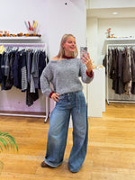 Halter sweater navy