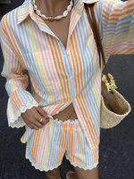 Stripe & lace set