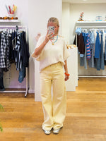Yellow striped jeans