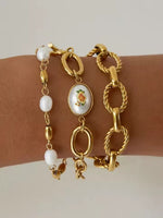 Flower chain bracelet