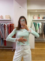Pretty green lace top