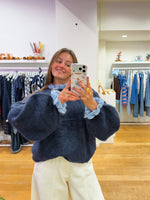 Cutie girl sweater blue