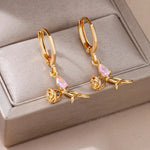 Rose earrings