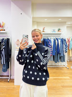 Polka sweat navy