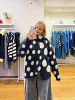 Polka sweat + scarf