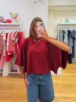 Wide tee bordeaux