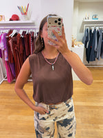 Balloon top simple brown