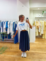 Navy linnen skirt