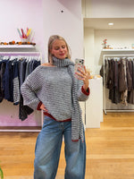 Halter sweater navy