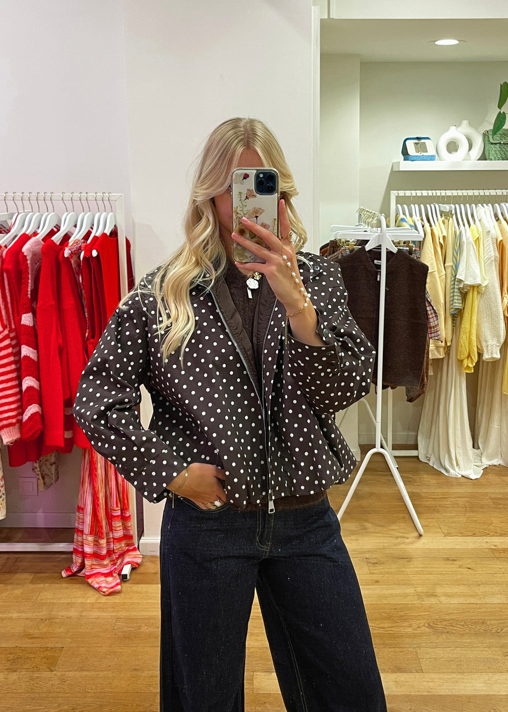 Polka jacket brown pre-order