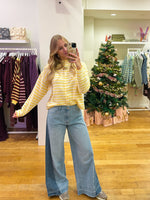 Striped Stockholm sweater yellow