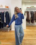 Cashmere lined kobalt