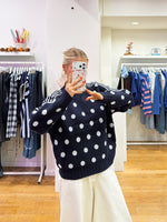 Polka sweat navy
