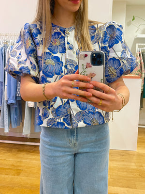 Flower top navy