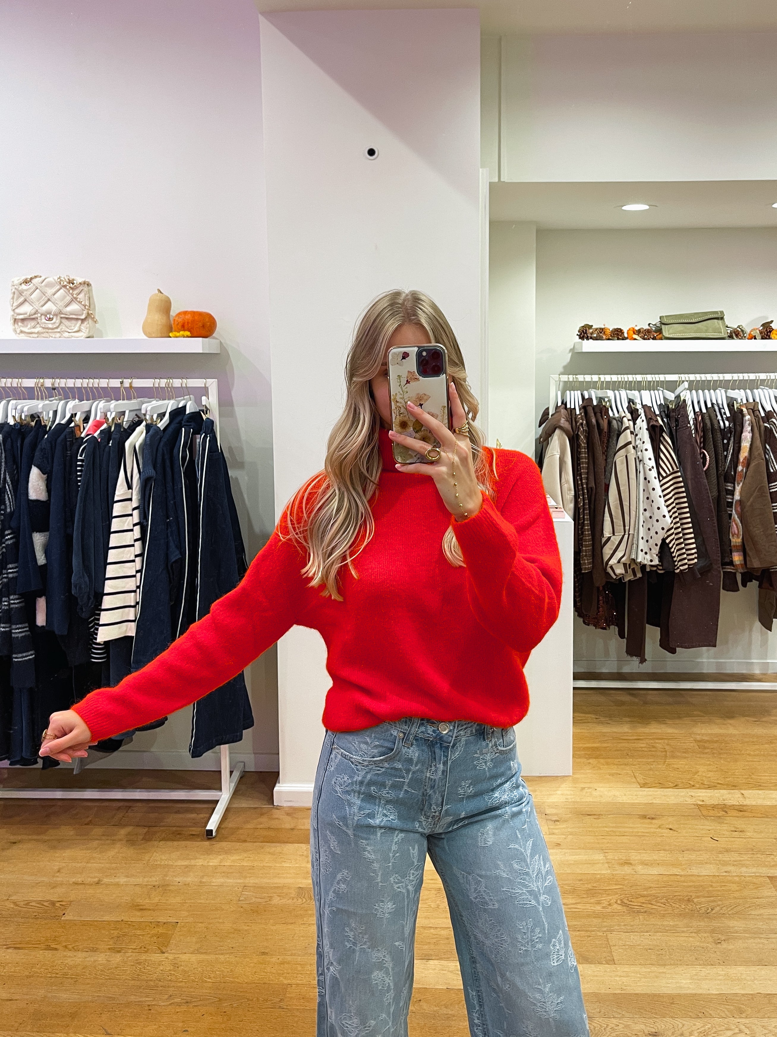 Soft colle longsleeve red