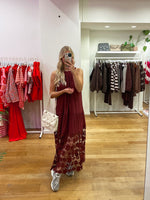 Bordeaux flower dress