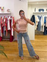 Ruffles top dusty pink