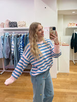 Lovely sweater pink & blue
