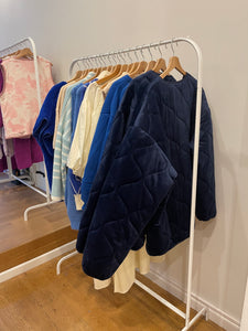 Blue velvet jacket