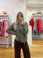 Cardigan + scarf brown