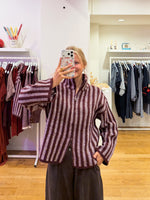 Zipper sweater coco bordeaux