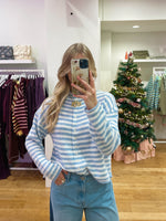 Striped Stockholm sweater light blue
