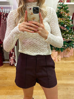 Short burgundy