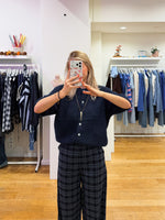 Squared pantalon navy