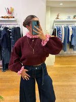 Cutie girl sweater bordeaux