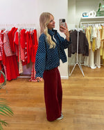 Polka jacket navy