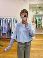 Shell lace tee blue