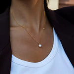 Pearl & bling necklace