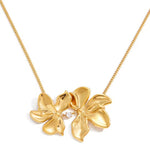 Double flower necklace