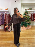 Glitter pants brown
