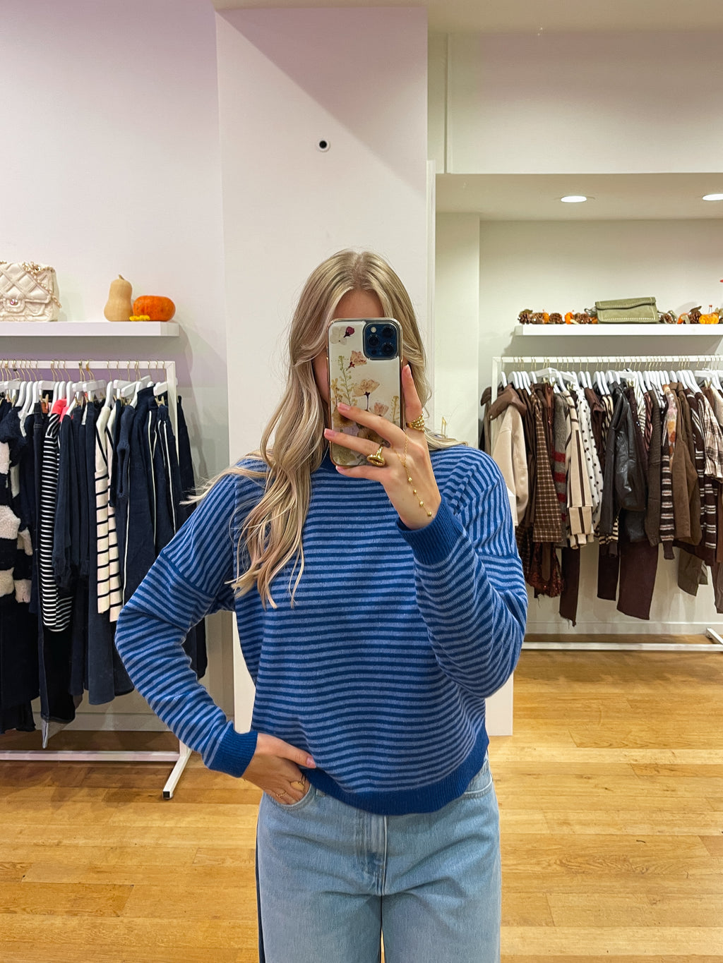 Cashmere lined kobalt