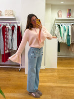 Flower detail jeans