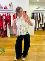 Lace halter top