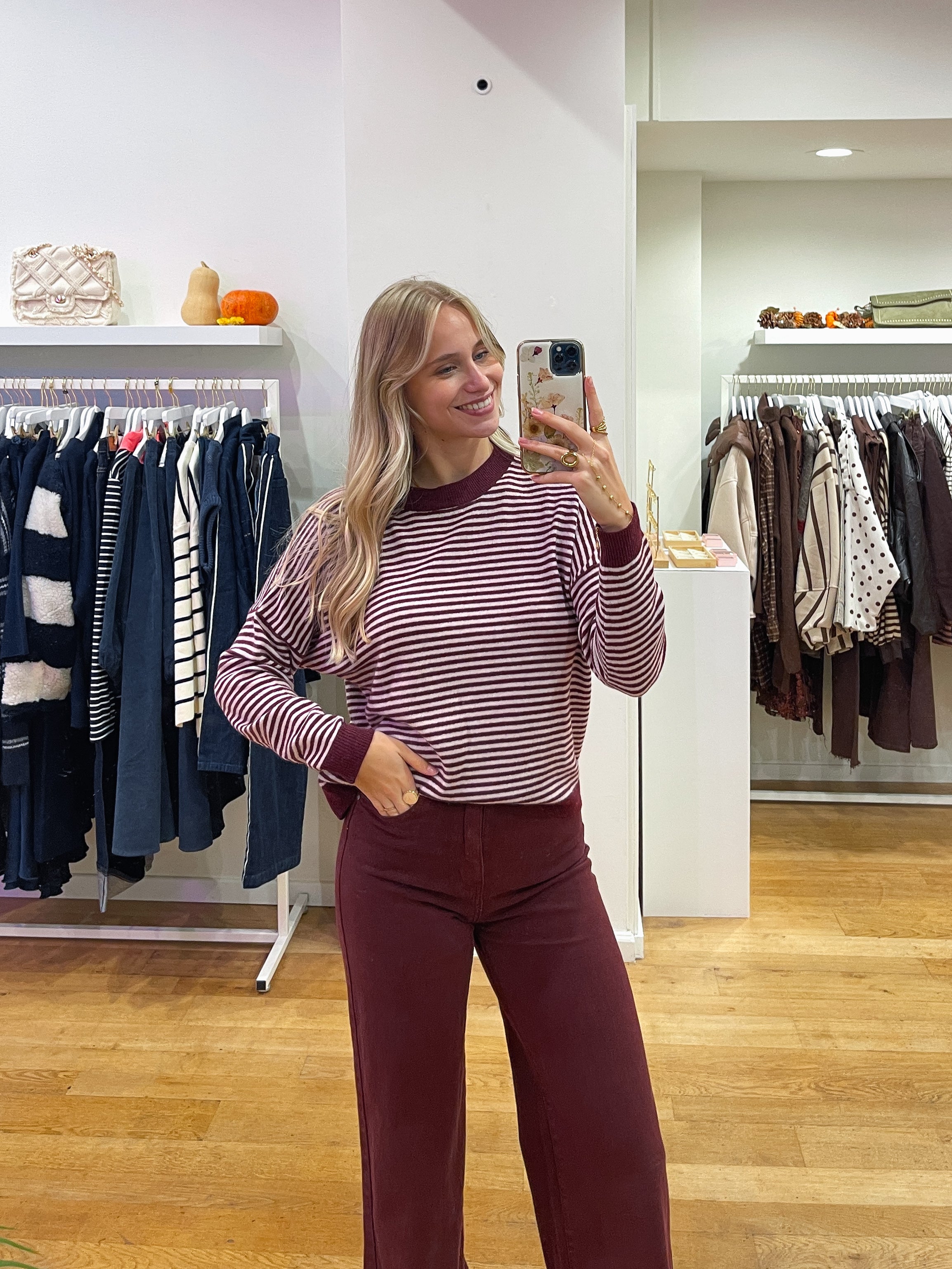 Cashmere lined bordeaux