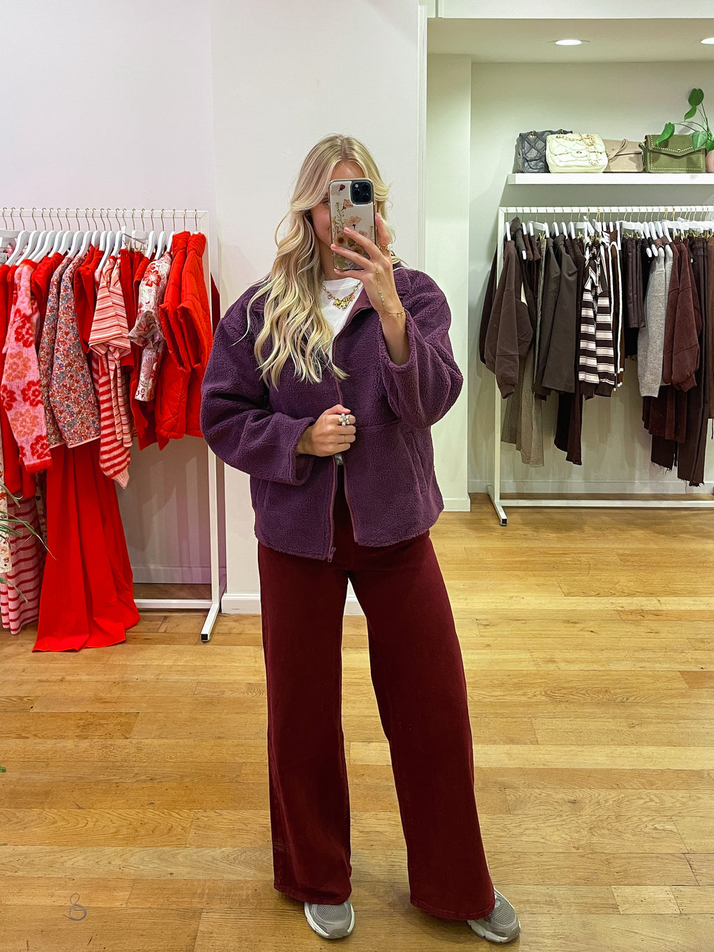 Teddy jacket aubergine