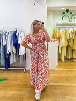 Red flower dress