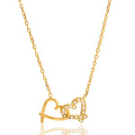 Double heart necklace