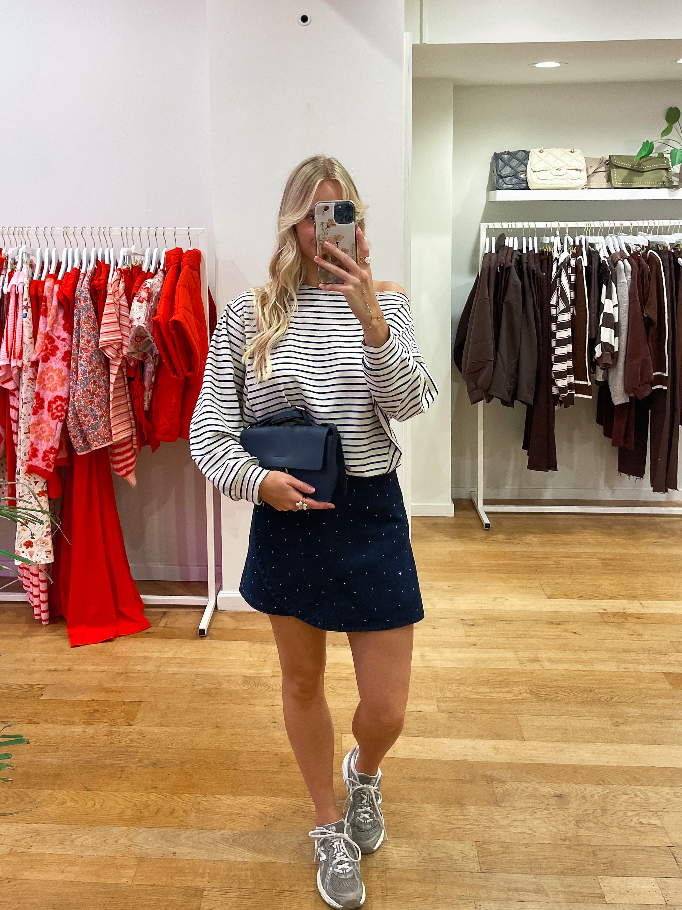 Jeans skort diamonds