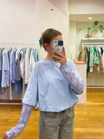 Shell lace tee blue