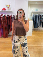 Balloon top simple brown