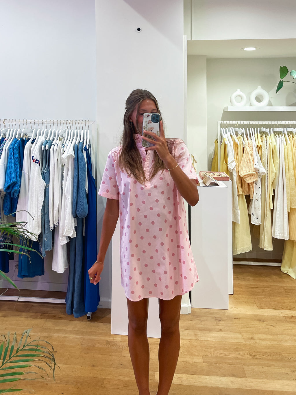 Pink polka dress