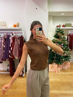 Lucce top glitter camel