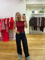 Bordeaux glitter top