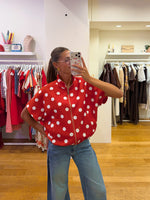 Giletje red polka